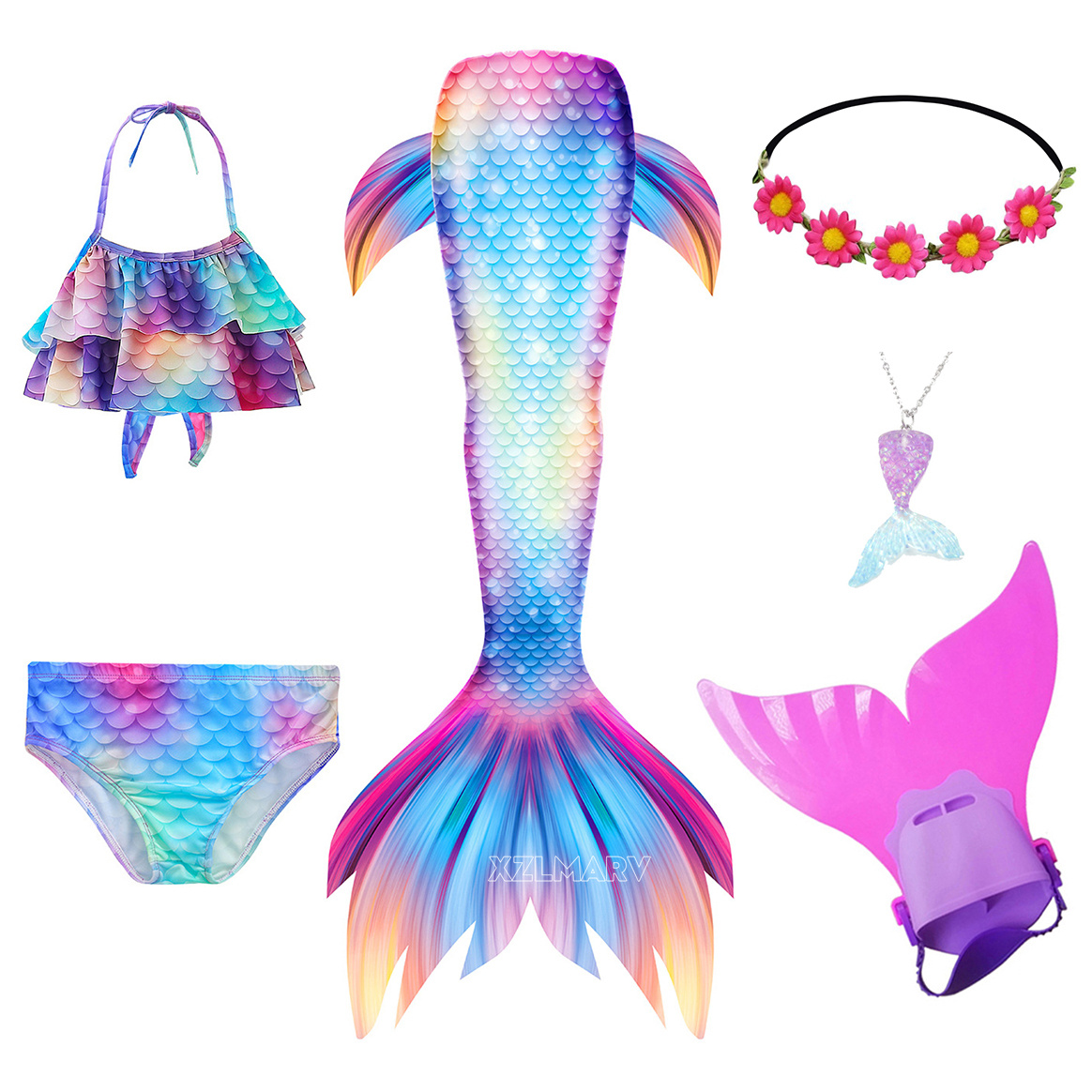 Traje de baño de cola de siren - Flippers Swimming reseña y precio